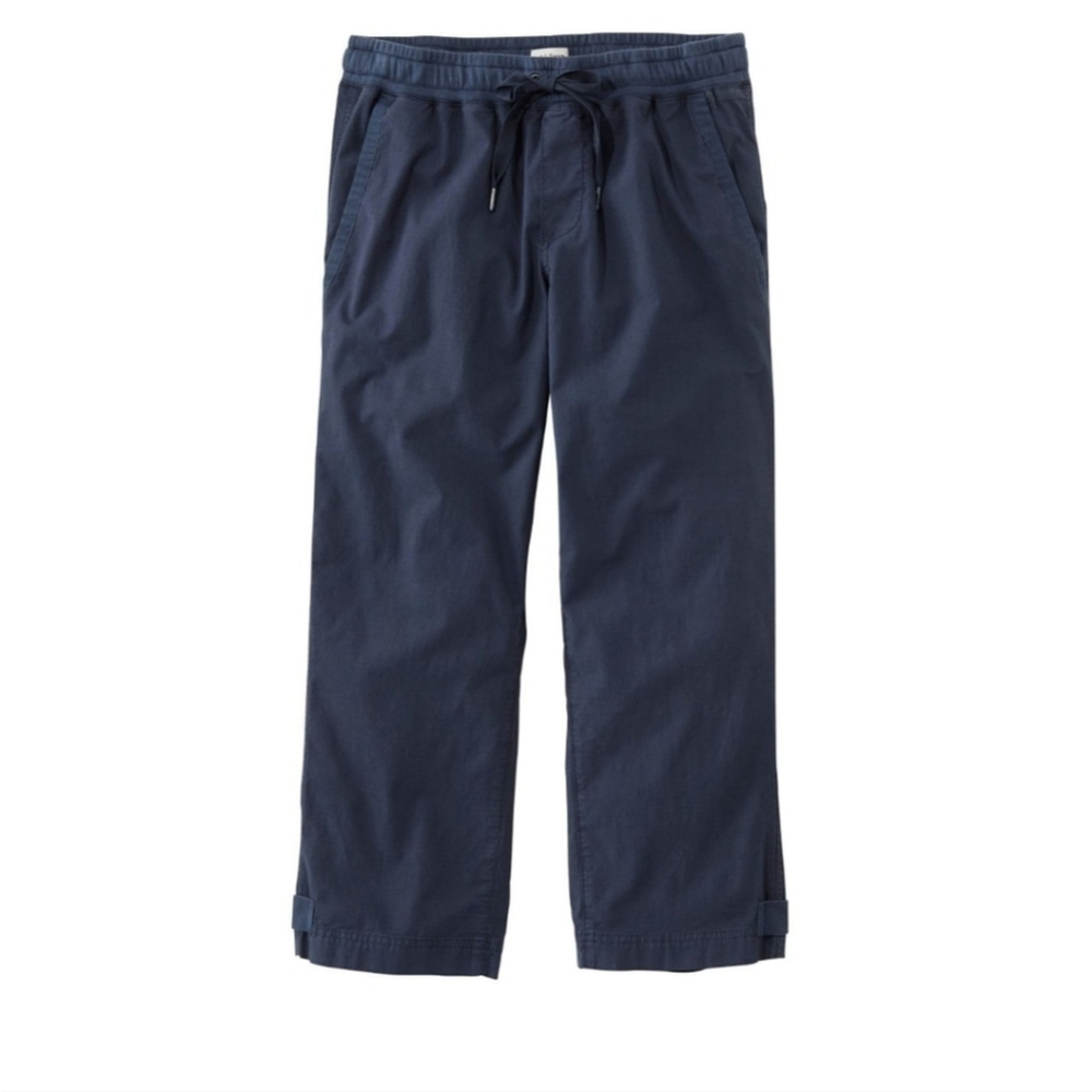 L.L. BEAN WOMENS NYLON OUTDOOR PULL ON CAPRI TECHNICAL PANTS SMALL OVERSIZED